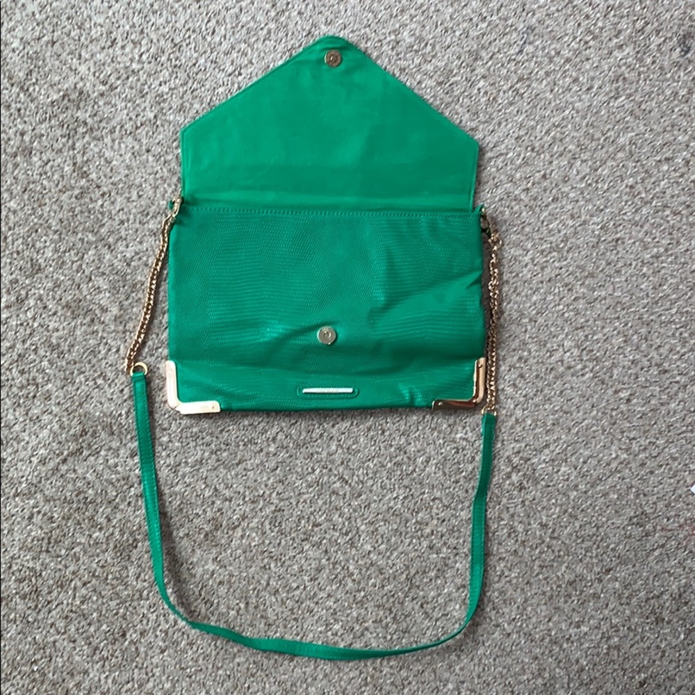 RIVER ISLAND green and gold crossbody